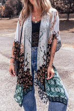 Load image into Gallery viewer, Open Front Printed Half Sleeve Cover Up