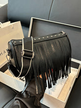Load image into Gallery viewer, PU Leather Fringe Studded Crossbody Bag