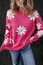 Load image into Gallery viewer, Daisy Round Neck Dropped Shoulder Sweater