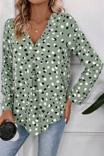 Load image into Gallery viewer, Printed V-Neck Long Sleeve Blouse