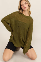 Load image into Gallery viewer, HYFVE Distressed Long Sleeve Knit Top