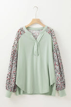 Load image into Gallery viewer, Printed Notched Long Sleeve Blouse