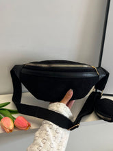 Load image into Gallery viewer, Corduroy Adjustable Strap Crossbody Bag with Pouch