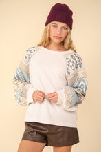 Load image into Gallery viewer, VERY J Printed Long Sleeve Round Neck Knit Top