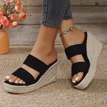 Load image into Gallery viewer, Open Toe Wedge Sandals