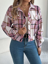 Load image into Gallery viewer, Plaid Button Up Long Sleeve Jacket