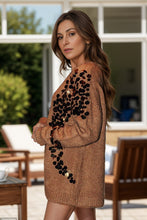 Load image into Gallery viewer, Sequin Round Neck Long Sleeve Sweater