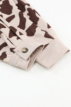 Load image into Gallery viewer, Cow Print Button Up Corduroy Shacket