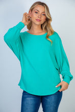 Load image into Gallery viewer, Gauze Knit Top with Cross Over Back in Seafoam