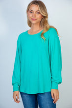 Load image into Gallery viewer, Gauze Knit Top with Cross Over Back in Seafoam