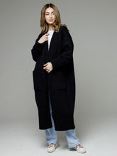 Load image into Gallery viewer, Pocketed Open Front Dropped Shoulder Cardigan