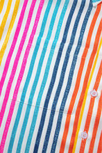 Load image into Gallery viewer, Striped Collared Neck Long Sleeve Shirt