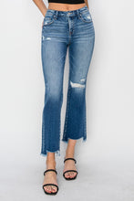 Load image into Gallery viewer, RISEN Full Size Frayed Step Hem Ankle Straight Jeans