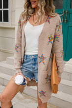 Load image into Gallery viewer, Angel Wings Star Open Front Long Sleeve Cardigan