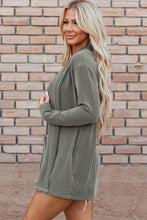 Load image into Gallery viewer, Textured Open Front Long Sleeve Cover Up