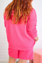 Load image into Gallery viewer, Plus Size Drawstring Dropped Shoulder Hoodie and Shorts Set