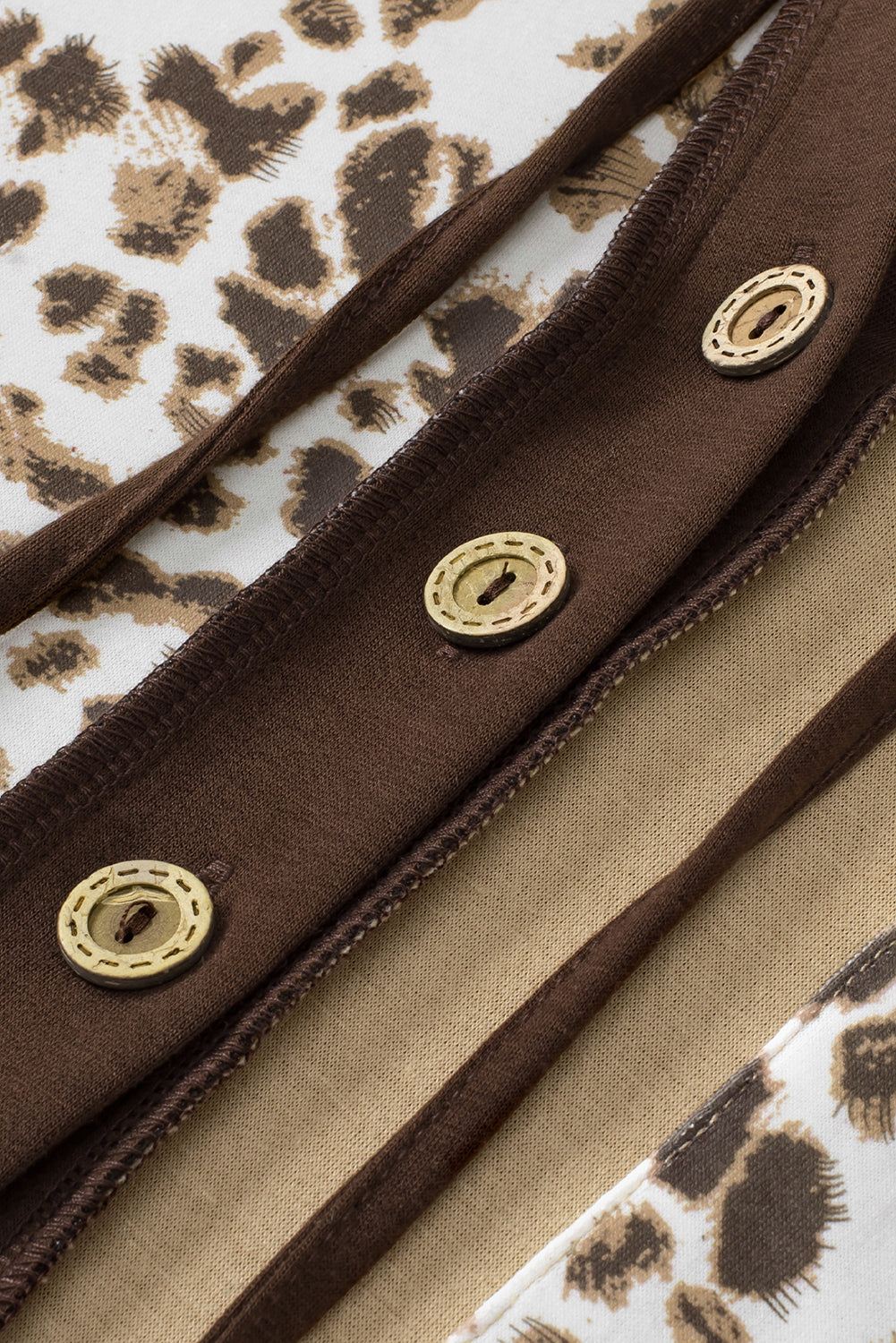 Load image into Gallery viewer, Leopard Drawstring Chest Pocket Hoodie