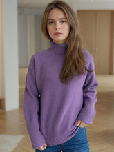Load image into Gallery viewer, Turtleneck Raglan Sleeve Sweater