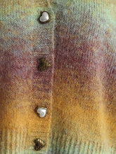 Load image into Gallery viewer, Gradient Heart Shape Button V-Neck Cardigan