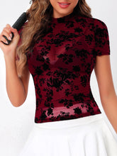 Load image into Gallery viewer, Mock Neck Short Sleeve Top