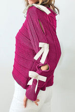 Load image into Gallery viewer, Bow Cutout Round Neck Long Sleeve Knit Top