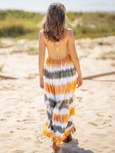 Load image into Gallery viewer, Tie-Dye Halter Neck Sleeveless Dress