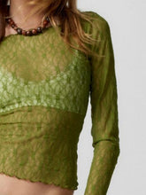 Load image into Gallery viewer, Lace Boat Neck Long Sleeve Blouse