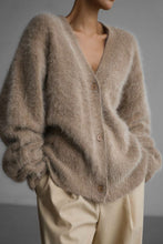 Load image into Gallery viewer, Fuzzy Button Down Long Sleeve Cardigan