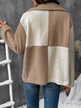 Load image into Gallery viewer, Perfee Color Block Collared Neck Long Sleeve Jacket