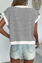 Load image into Gallery viewer, Striped Round Neck Sweater Vest