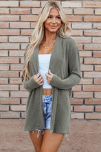 Load image into Gallery viewer, Textured Open Front Long Sleeve Cover Up