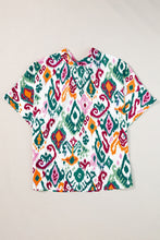 Load image into Gallery viewer, Printed Mock Neck Half Sleeve Blouse