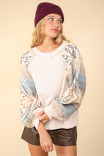 Load image into Gallery viewer, VERY J Printed Long Sleeve Round Neck Knit Top