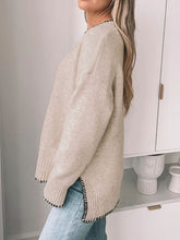 Load image into Gallery viewer, Round Neck Long Sleeve Sweater