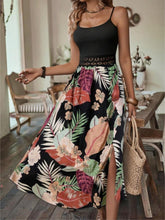 Load image into Gallery viewer, Slit Printed Scoop Neck Cami Dress