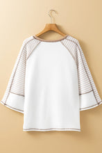 Load image into Gallery viewer, Striped Round Neck Raglan Sleeve Top