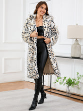Load image into Gallery viewer, Thermal Leopard Faux Fur Hooded Outerwear