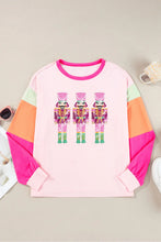 Load image into Gallery viewer, Sequin Nutcracker Round Neck Long Sleeve Top