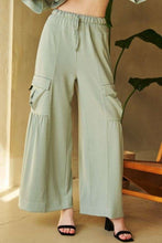 Load image into Gallery viewer, Davi &amp; Dani Drawstring Ruched Detail Wide Leg Pants