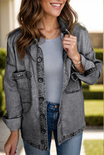 Load image into Gallery viewer, Button Up Long Sleeve Denim Jacket
