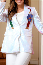 Load image into Gallery viewer, Sequin Nutcracker Long Sleeve Blazer