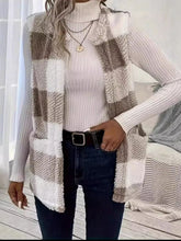 Load image into Gallery viewer, Plaid Open Front Vest Coat