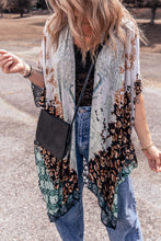 Load image into Gallery viewer, Open Front Printed Half Sleeve Cover Up