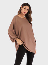 Load image into Gallery viewer, Perfee Round Neck Batwing Sleeve T-Shirt