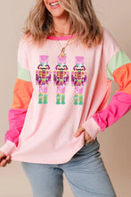 Load image into Gallery viewer, Sequin Nutcracker Round Neck Long Sleeve Top