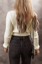 Load image into Gallery viewer, Cable-Knit Round Neck Long Sleeve Sweater