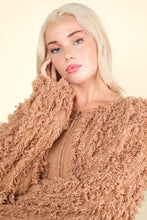 Load image into Gallery viewer, VERY J Shaggy Yarn Knit Zip Up Jacket