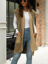 Load image into Gallery viewer, Pocketed Open Front Cap Sleeve Cardigan