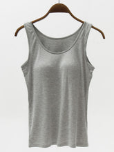 Load image into Gallery viewer, Full Size Wide Strap Modal Tank with Bra