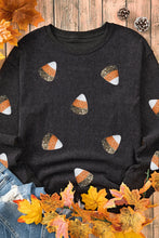 Load image into Gallery viewer, Sequin Round Neck Long Sleeve Sweatshirt